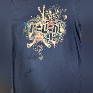 Vintage AUTOGRAPHED Relient K Tee M